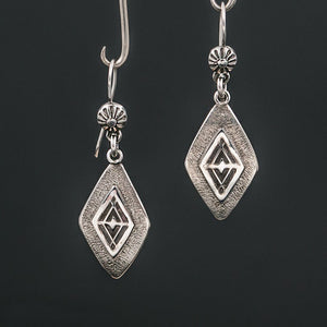 Vintage Geometric Diamond Earrings