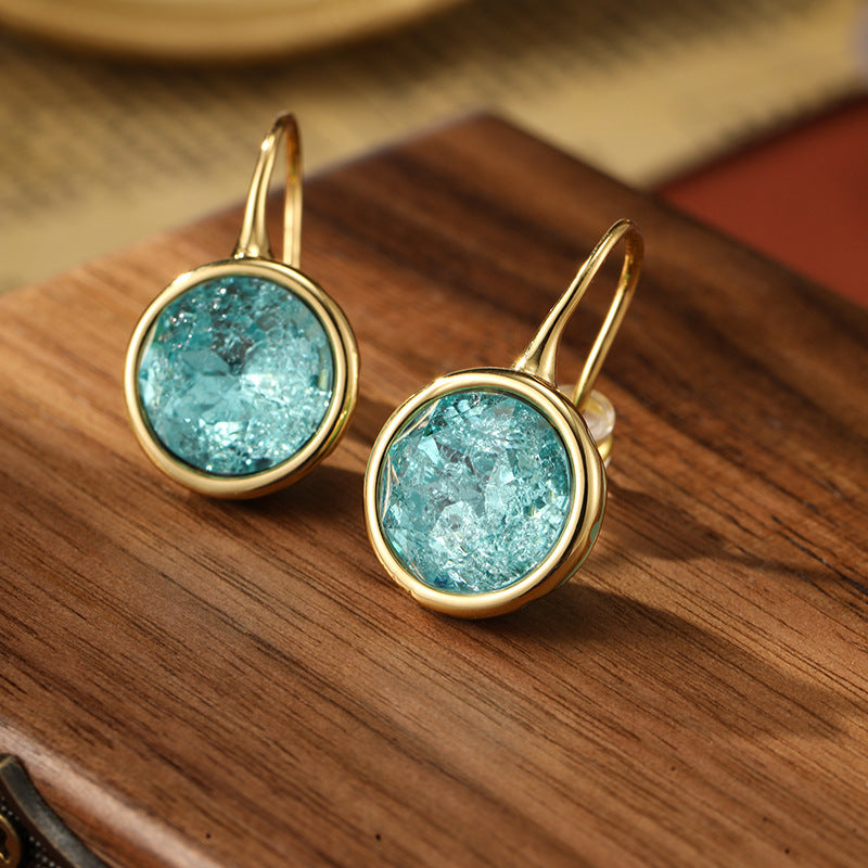 Vintage Ice Crack Jewel Earrings