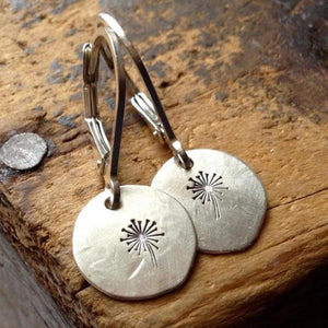 Silver Plated Dandelion Earrings