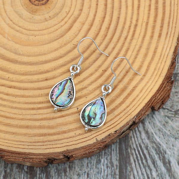 Abalone Shell Water Drop Earrings