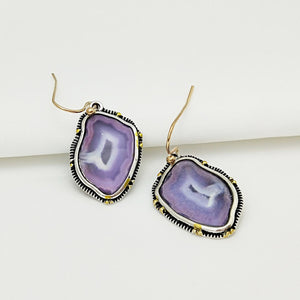 Vintage Amethyst Pendant Earrings