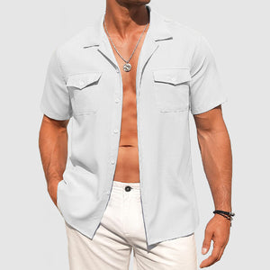 Men's Casual Cotton & Linen Vacation Style Shirt