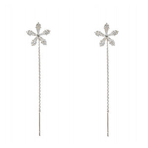 Flower Ear Line Earrings