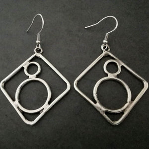 Geometric square fashionable earrings