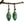 Leaf Shaped Green Jade Chalcedony Earrings