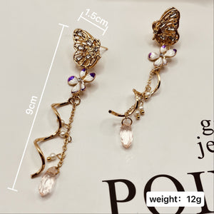 Butterfly Shaped Flower Earrings