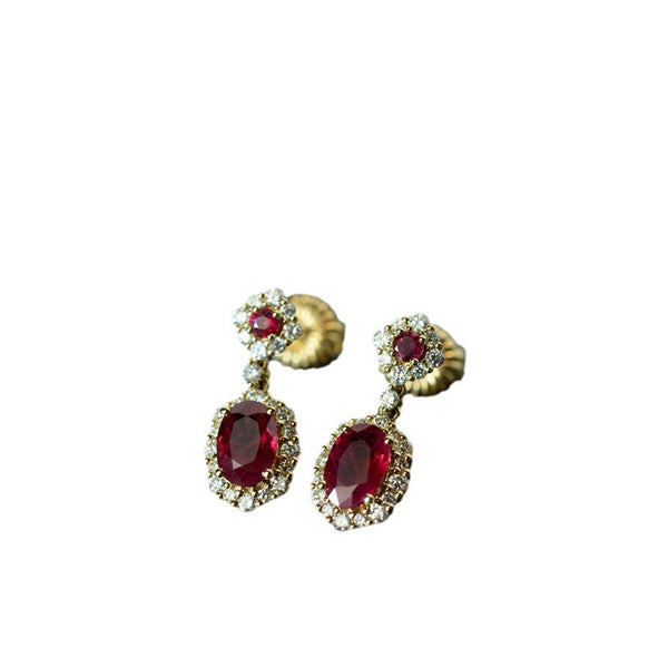 Light Luxury Ruby Earrings