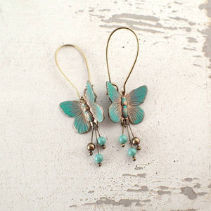 Retro Butterfly Fashion Pendant Earrings