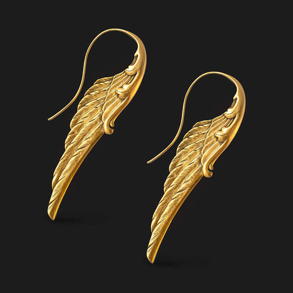 Vintage angel wing earrings