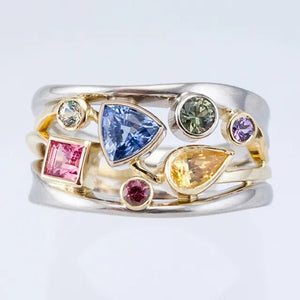 Vintage Colorful Zirconia Ring