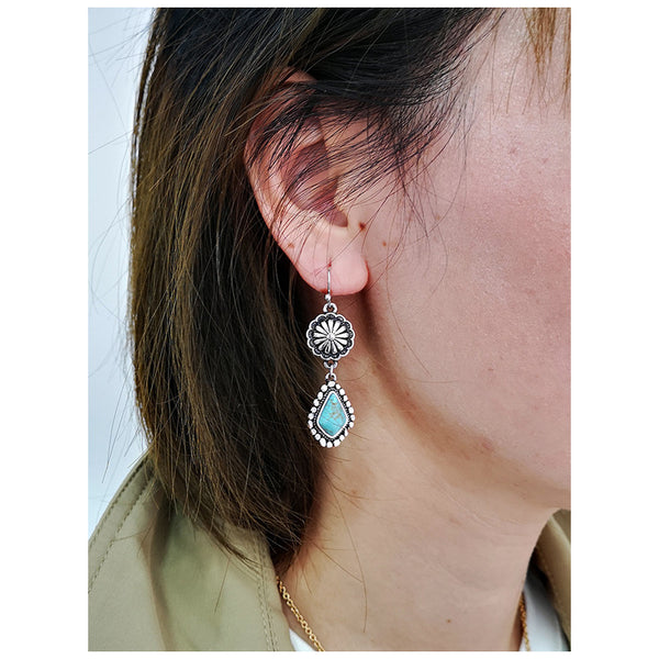 Turquoise   Water Drop  Earrings