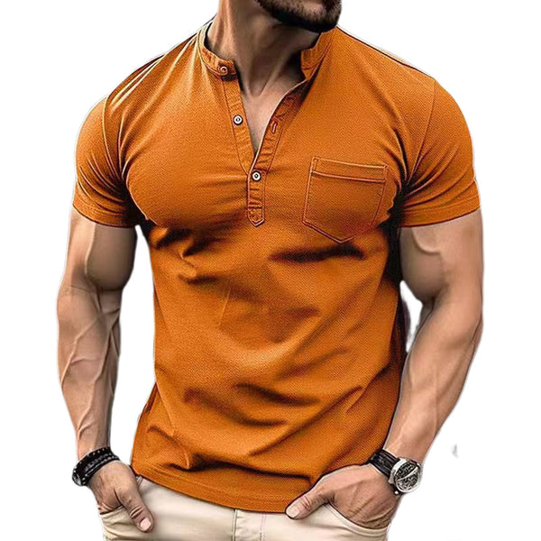 Men's Casual Short Sleeve Pocket Business POLO