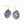 Vintage Amethyst Pendant Earrings