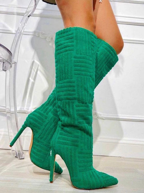 Towel Pointed Toe Boots