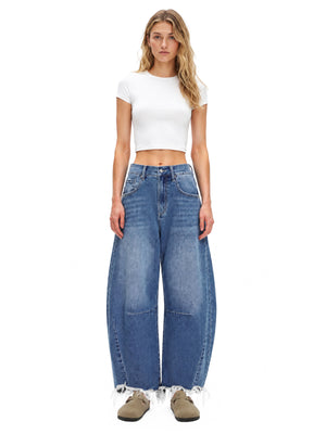 ONESO Vintage High Rise Barrel Jeans