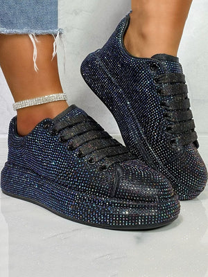 Gradient Rhinestone Sneakers