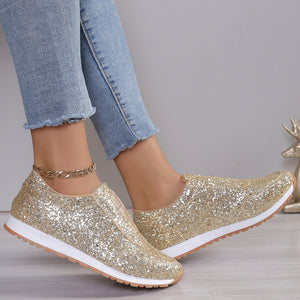 Sequins Round Toe Single Shoes Comfortable