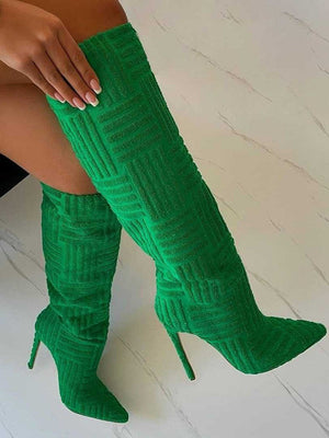 Towel Pointed Toe Boots