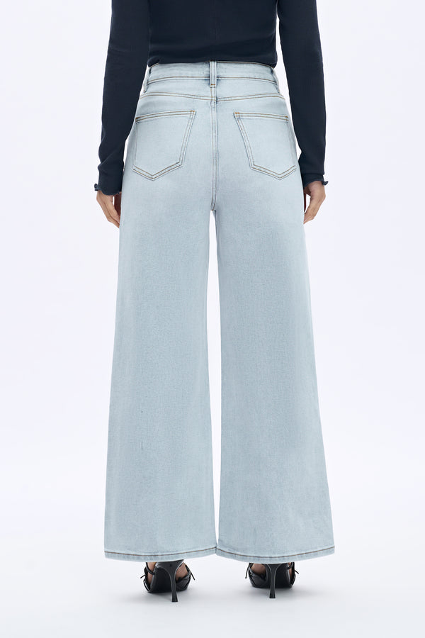 ONESO Wide Leg High Waisted Stretch Baggy Jeans BBL Jeans