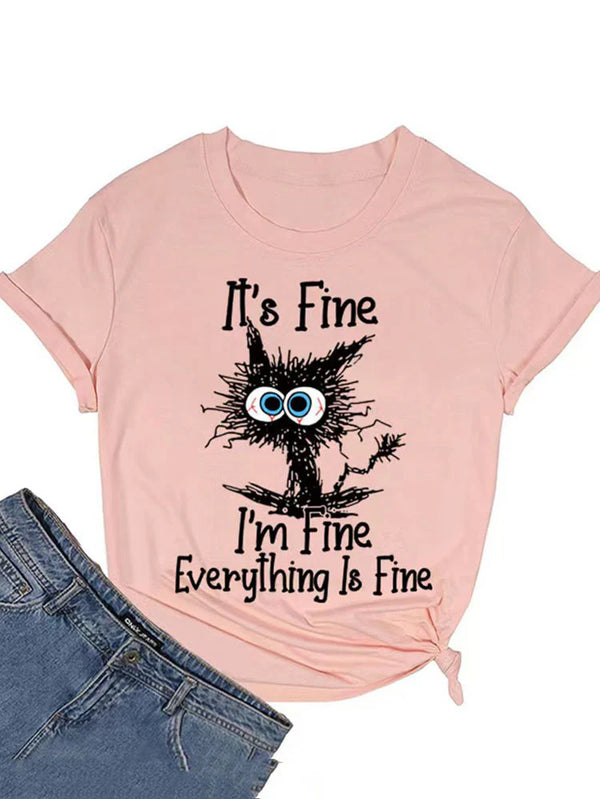 Everything Is Fine Cat Tee