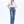 Women High Rise Stretch Straight Leg Distressed  Grinding Jeans With Side Slits BYT5162