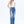 Women High Rise Stretch Flare Distressed Front Slit Jeans BYF1100