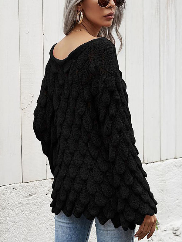 Hollow One Shoulder Sweater