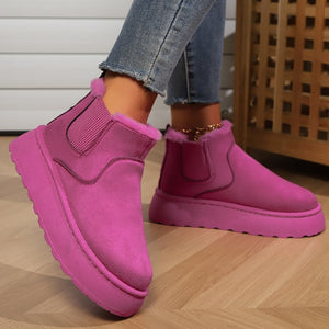 Padded Round Toe Cotton Boots