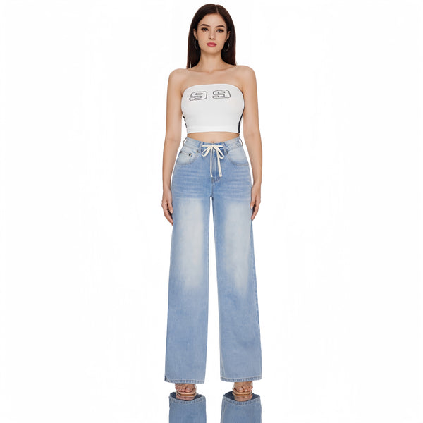 Low Rise Low Profile Wide Leg Jeans