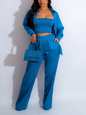 Satin Three-Piece Set