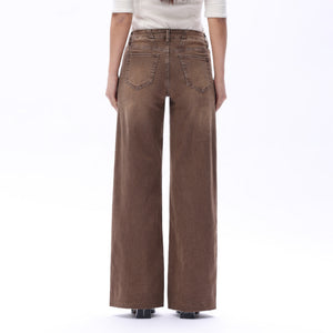 ONESO Earthy Mid Rise Wide Leg Jeans