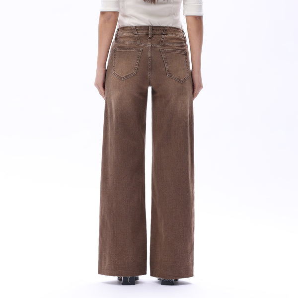 ONESO Earthy Mid Rise Wide Leg Jeans