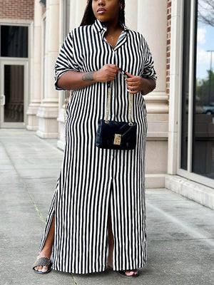 Striped Shirt Dress