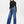 Women High Rise Stretch Wide Leg Side Slit Grinding Jeans BYW8037