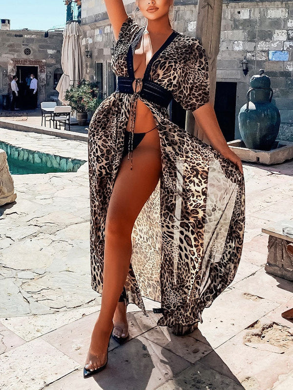 Leopard Beach Cover Up