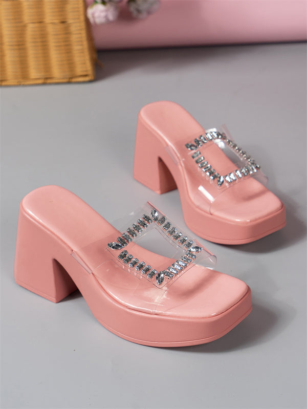 High Heeled Thick Bottom Sandal Slippers