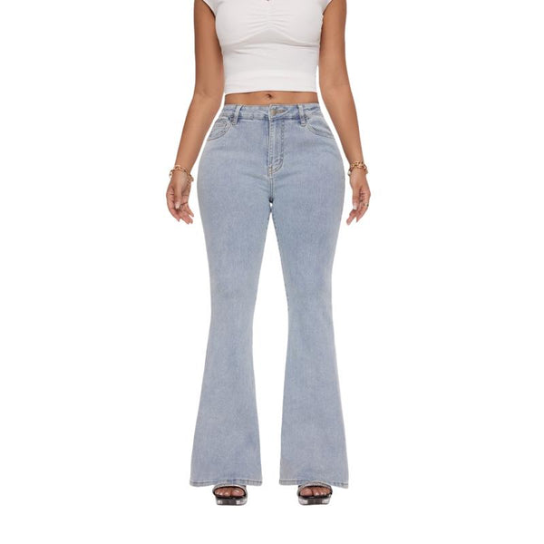 High Waisted Wide Leg Baggy Jean M042707