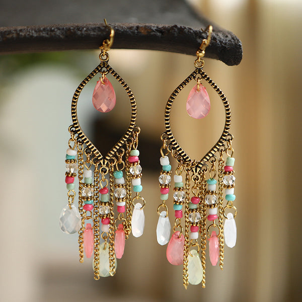 Retro Ruby Earrings