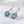 Elliptical gemstone earrings