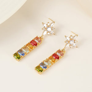 Water Droplet Shaped Flower Earrings