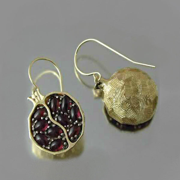 Pomegranate Gold Earrings