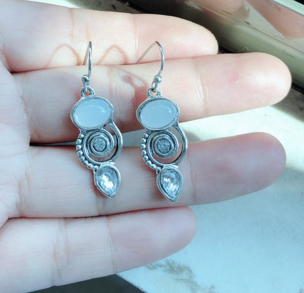 Creative Rotating Water Drop Pear Shaped Earrings