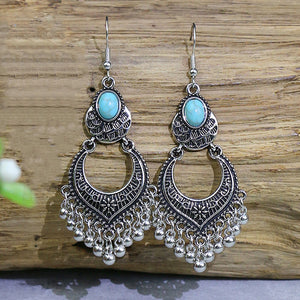 Vintage Bohemian Turquoise Earrings