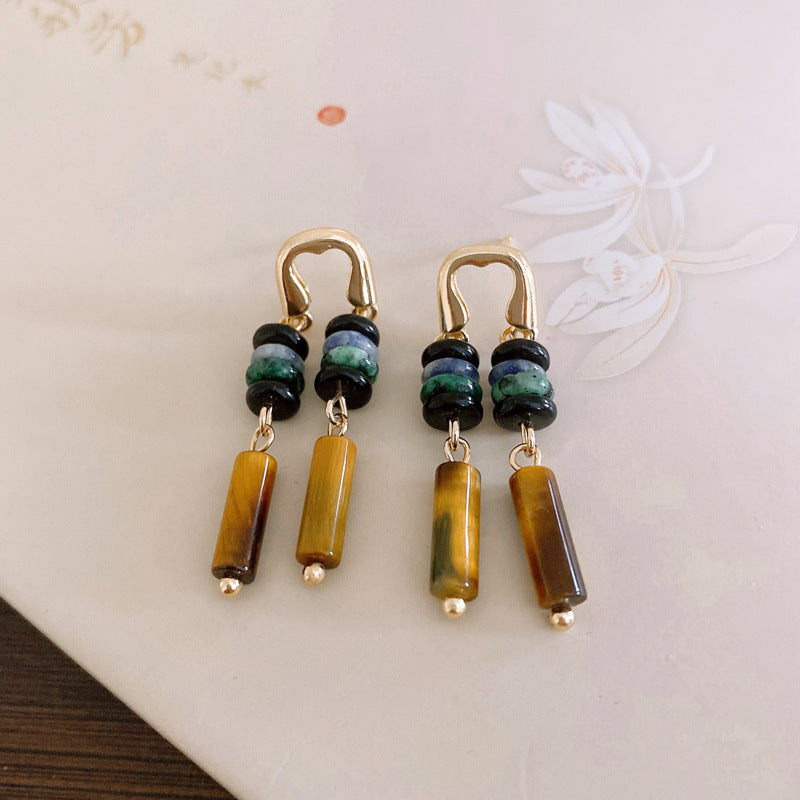 Tiger Eye Stone Earrings