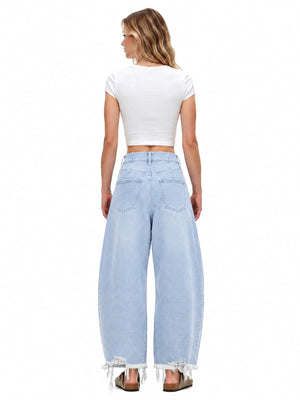 ONESO Vintage High Rise Barrel Jeans