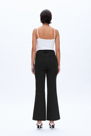 High Rise Relaxed Flare with Front Cargo Pockets