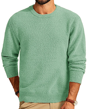 Men's Plush Round Neck Long Sleeve Sweatshirt