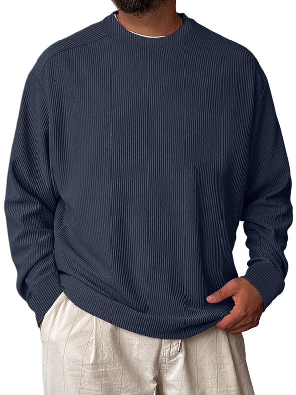 Men's Retro Half-zip Stand Collar Casual Sweatshirt