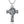 Stainless steel portrait cross necklace hanging