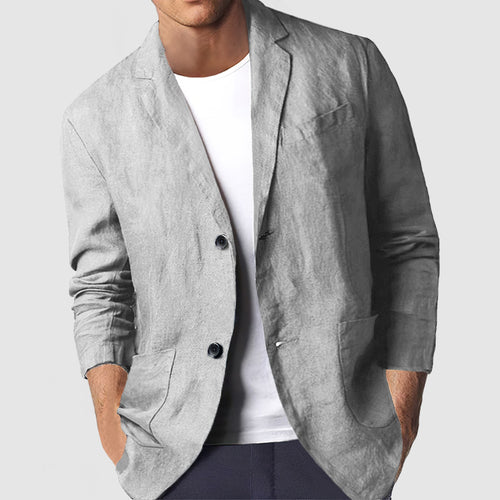 Gentleman's Casual Comfortable Cotton Linen Blazer